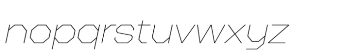 Octagonica Exp Thin Italic Font LOWERCASE