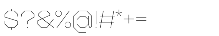 Octagonica Exp Thin Font OTHER CHARS