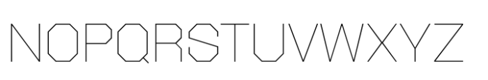 Octagonica Exp Thin Font UPPERCASE