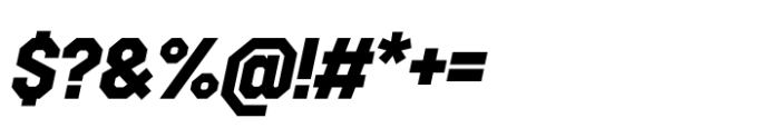 Octagonica Extra Bold Italic Font OTHER CHARS