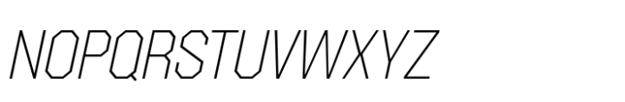 Octagonica Extra Light Italic Font UPPERCASE
