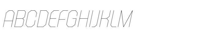 Octagonica Hairline Italic Font UPPERCASE