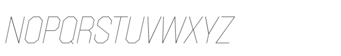 Octagonica Hairline Italic Font UPPERCASE