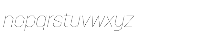 Octagonica Hairline Italic Font LOWERCASE
