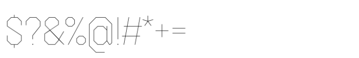 Octagonica Hairline Font OTHER CHARS
