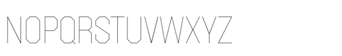 Octagonica Hairline Font UPPERCASE