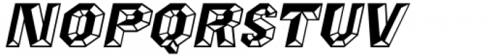 Octagonist JNL Oblique Font LOWERCASE