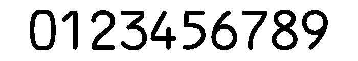 OCR NONMONO REGULAR Font OTHER CHARS