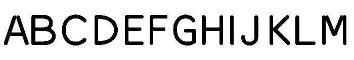 OCR NONMONO REGULAR Font UPPERCASE