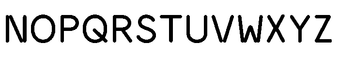 OCR NONMONO REGULAR Font UPPERCASE