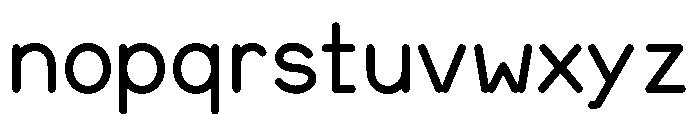 OCR NONMONO REGULAR Font LOWERCASE