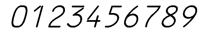 OCR PBI Site Oblique Font OTHER CHARS