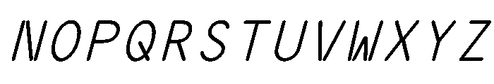 OCR PBI Site Oblique Font UPPERCASE
