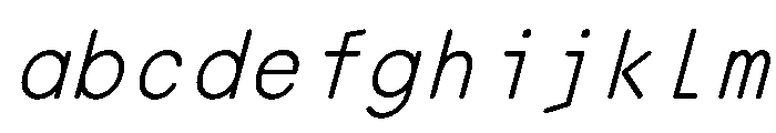 OCR PBI Site Oblique FONT