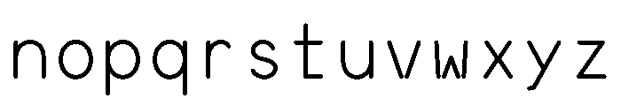OCR PBI Site Font LOWERCASE
