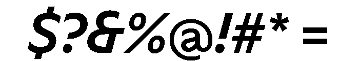Ocalie MediumItalic Font OTHER CHARS