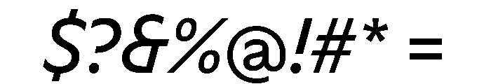 Ocalie RegularItalic Font OTHER CHARS