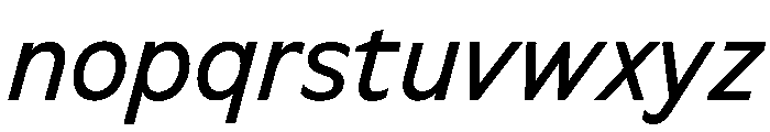 Ocalie RegularItalic Font LOWERCASE