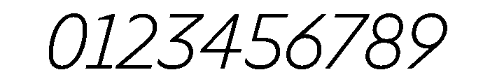 Ocalie ThinItalic Font OTHER CHARS