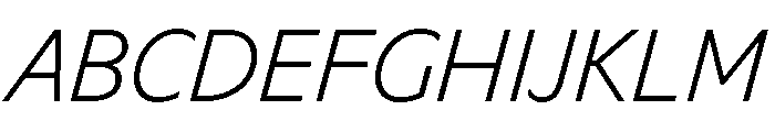 Ocalie ThinItalic Font UPPERCASE