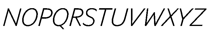 Ocalie ThinItalic Font UPPERCASE