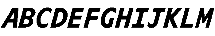 OcalieMono BoldItalic Font UPPERCASE