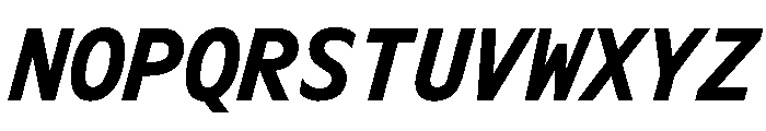 OcalieMono BoldItalic Font UPPERCASE