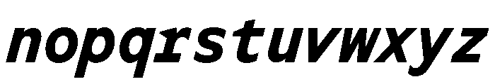 OcalieMono BoldItalic Font LOWERCASE