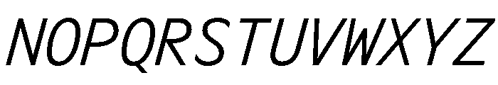 OcalieMono LightItalic Font UPPERCASE