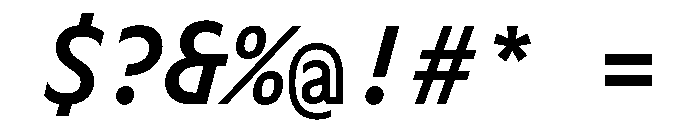OcalieMono MediumItalic Font OTHER CHARS