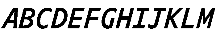 OcalieMono MediumItalic Font UPPERCASE