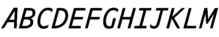 OcalieMono RegularItalic Font UPPERCASE