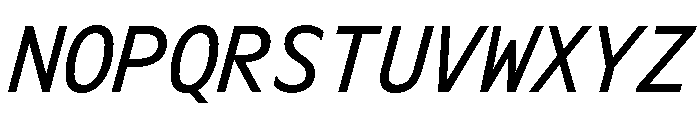 OcalieMono RegularItalic Font UPPERCASE
