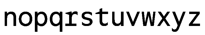 OcalieMono Regular Font LOWERCASE