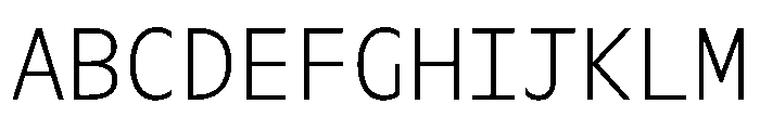 OcalieMono Thin Font UPPERCASE
