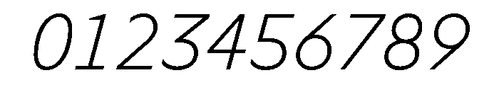 OcalieMono ThinItalic Font OTHER CHARS