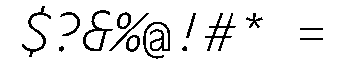 OcalieMono ThinItalic Font OTHER CHARS