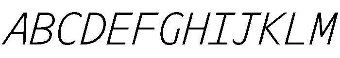 OcalieMono ThinItalic Font UPPERCASE