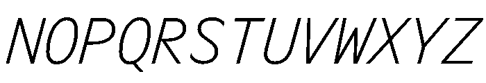 OcalieMono ThinItalic Font UPPERCASE