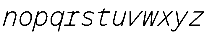 OcalieMono ThinItalic Font LOWERCASE