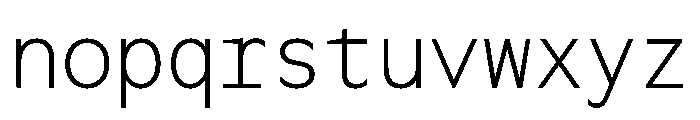 OcalieMono Thin Font LOWERCASE