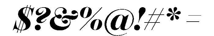 Oceanic BoldItalic Font OTHER CHARS