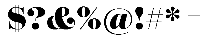 Oceanic Extrabold Font OTHER CHARS