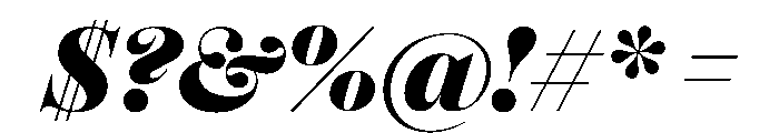 Oceanic ExtraboldItalic Font OTHER CHARS