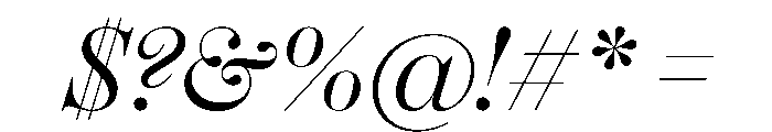 Oceanic LightItalic Font OTHER CHARS
