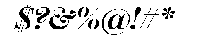 Oceanic MediumItalic Font OTHER CHARS
