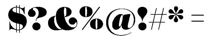 Oceanic Poster Font OTHER CHARS