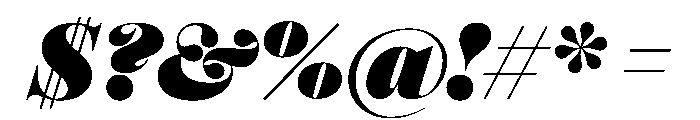 Oceanic PosterItalic Font OTHER CHARS