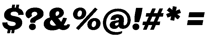 OceanicGothic ExtraboldItalic Font OTHER CHARS