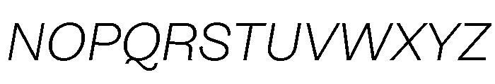 OceanicGothic LightItalic Font UPPERCASE